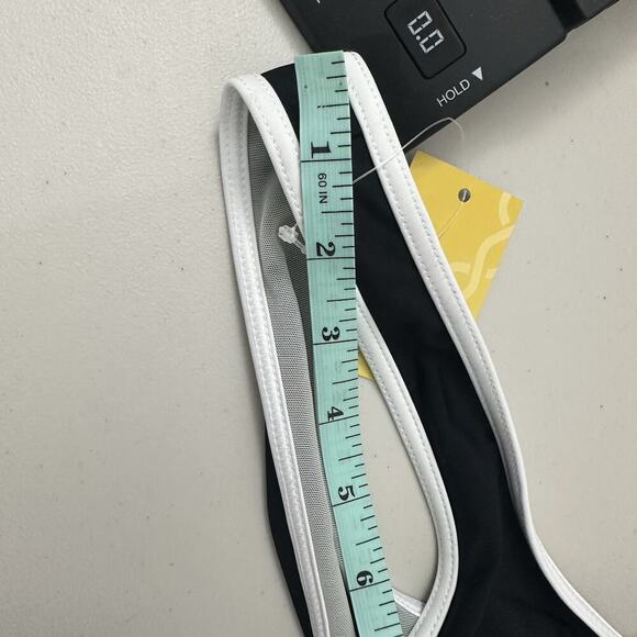 Delimira Swimsuit Womens Plus 22 Black White Zipper Front One Piece NWT - Picture 12 of 14